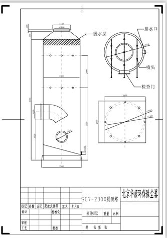 華康小型鍋爐脫硫除塵器圖紙