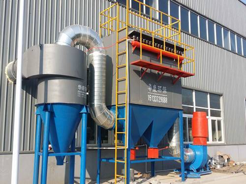 噴砂機布袋除塵器窯尾和生料磨共用除塵器安裝使用現場