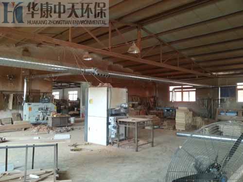 家具廠櫥柜廠脈沖布袋式除塵器的管路設(shè)計圖